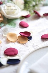 Burgundy Satin Flower Petals – 500 Pieces for Romantic Events & Bridal Showers