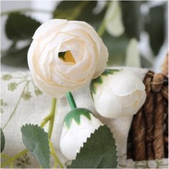 3 Silk – 5 ft Artificial White Rose Flowers Hanging Garlands Vines Party Wedding