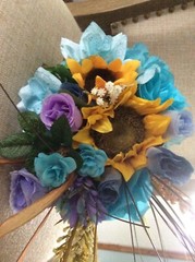 WEDDING FLOWERS BOUQUETS Decorations Sunflowers teal turquoise sale thru 9/1