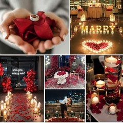 300+ Dried Red Rose Petals – Wedding Confetti, Party Decor, Romantic Proposals (