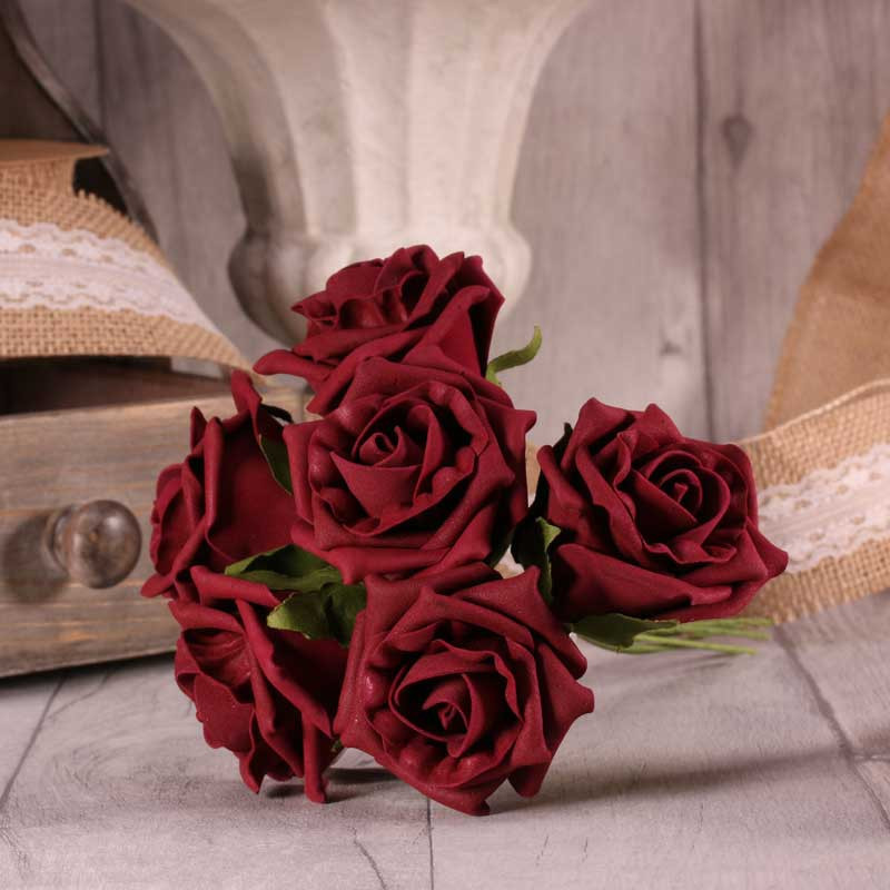 WEDDING EVENT DÉCOR FLORAL DÉCOR FOAM ROSE FLOWER BUNCH SMALL VARIOUS COLOURS
