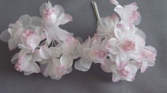 72pc Purple Tipped Artificial Silk Mini Flowers Craft Wedding Favor Decorations