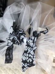 Black and White Wedding Bouquet Set