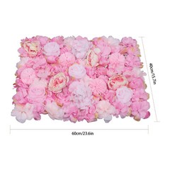 Artificial Flower Wall 6 Pieces Dark Pink Dahlia Peony Rose Wedding Party Decor
