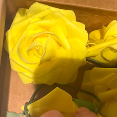 22 Lings Moment 3″ Roses Artificial Flowers Realistic yellow faux Bridal Wedding