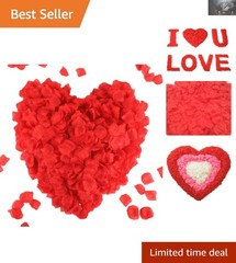 Realistic 2200 PCS Red Silk Flower Petals for Romantic Decor & Celebrations