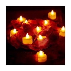 Rose Petals for Romantic Night for Her Set 24 Pieces Flameless Romantic Led C…
