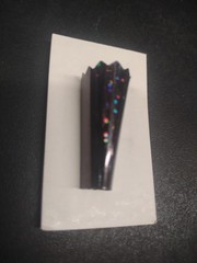 Black Holo Foil Bout Magnet, Attach Boutonniere w/o Pins “Glitterati Midnight”