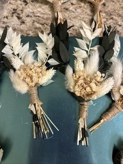 8 Boutonnière For Weedings All Ready To Go Needs Fluffed And Needless