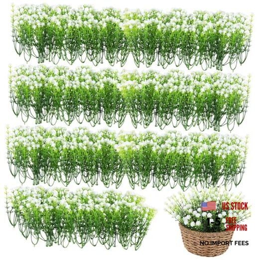 200pcs Baby Breath Artificial Flowers Bulk Mini Flowers for Decoration White