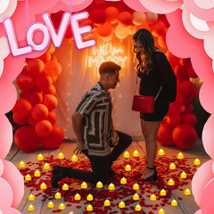 7000 Pieces Artificial Rose Petals with 72 Pieces Romantic Heart Led Tealight Ca