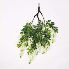 55″ Cream Green Hanging Artificial FLOWER Chandelier Silk Wisteria Vine Party