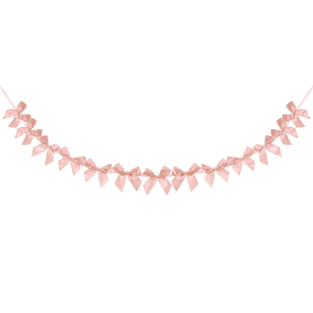 1 String of 13 PCS Korean Pink Bow Garland Banner Decoration Party Bow