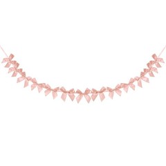 1 String of 13 PCS Korean Pink Bow Garland Banner Decoration Party Bow