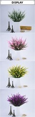 4pcs Artificial Lavender Plants Fake Flower Decorate Wedding Party Autumn Vibes