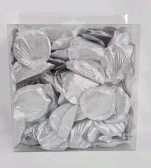 Studio His & Hers Silver Silk Rose Petals For Wedding Flower Girl