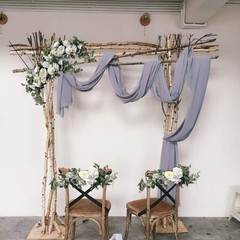 Wedding Arch Flowers,3Pcs Set White Rose Decorative Floral Swags, Artificial …