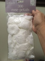 300 count White fabric ROSE PETALS – Weddings, crafts – Greenbrier International