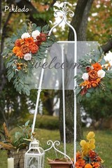 Piklado Faux Flower Swag Set Of 2 For Wedding Welcome Sign Floral Decorations