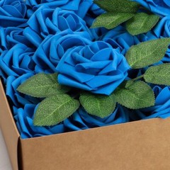 Artificial Foam Roses 25/50pcs Realistic Flower for Wedding Box DIY Decor