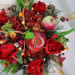 Autumn Apple Harvest Faux Silk Wedding Bouquet