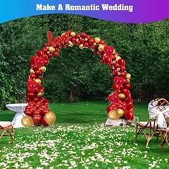 50PCS Love Balloons and Heart Balloons Kit&2000 PCS Silk Rose Petals 42Inch I