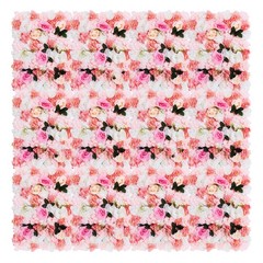 12Pcs Artificial Flower Wall Rose Floral Panel Backdrop Decor for Party Wedding