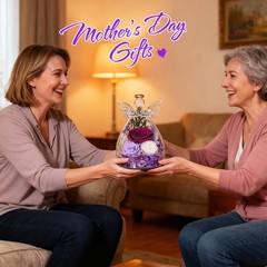 Gifts for Women Preserved Rose Forever Flower Eternal Roses in Small, Purple
