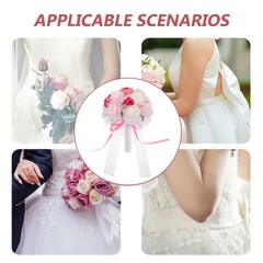 Wedding Bride Holding Flowers Bridal Hand Artificial Bouquets for