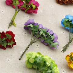 144PCS 1.5 Cm Artificial Mini Paper Rose Bouquet for Scrapbooking for Wedding Pa