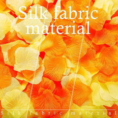 2000 Pcs Orange Yellow Rose Petal for Wedding Decorations Fake Silk Rose Flower