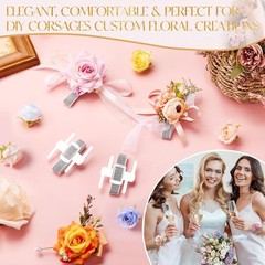 Wrist Corsage Bracelets Elastic 16 Pcs for Wedding