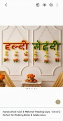 PRTK Haldi Mehndi Ceremony Decoration Board for Wedding/Marriage 17 inch 2pcs