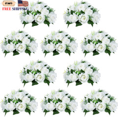 White Flower Centerpieces for Wedding Tables Artificial Flower Ball | 10 Pcs …