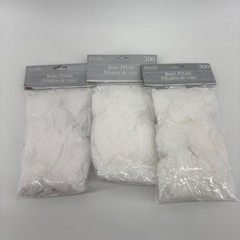 Details 3 pack 900 White Rose Petals Artificial Silk Wedding Party Decoration