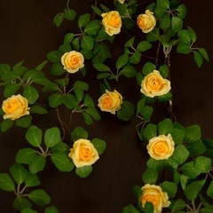 Pcs x 6 Ft Bendable Artificial Rose Vine Flower Garland, Floral Vines 2 Yellow