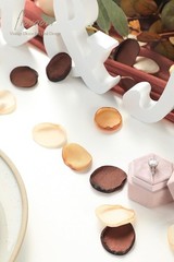 300pcs Rose Petals Rust Brown Earth Tones Faux Silk Flower Petals Wedding Flower