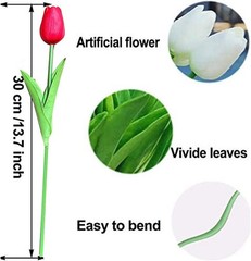 24pcs Multicolor Artificial Tulip Latex Real Touch for DIY Bouquets Wedding P…