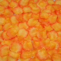 100 silkie soft ORANGE rose petals – Silk Rose Petals FOR Flower weddings, etc.