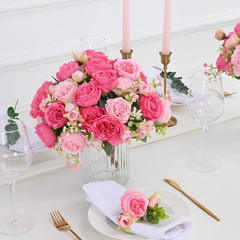 4 Packs Peonies Artificial Flowers, Mixed Pink Artificial Peonies, Silk Peonies
