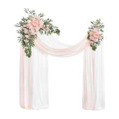 Artificial Wedding Arch Flowers with Drape Lawn Gift Floral Swag Arrangement