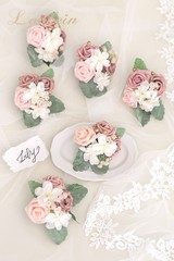 Lookein Set of 6 Bridesmaid Corsage for Wedding Flowers Shoulder Corsages Bri…