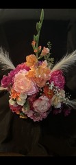 Tropical Floral Centerpiece. Handmade Of High Quality Silk Flowers.