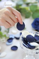 300 Satin Rose Petals in Navy Blue – Perfect for Weddings & Table Centerpieces