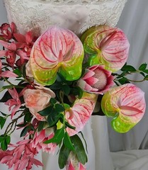 Hawaiian Tropics Faux Silk Wedding Bouquet