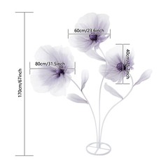 170cm Gradient Purple Artificial Flower for Wedding Decoration, Durable Design
