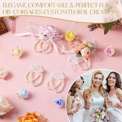 Customizable Pearl Wrist Corsage Bracelets – Perfect for Weddings & Graduations