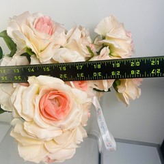 Pink And White Rose 20 Inch Wedding Bouquet Baby Shower Tiny Fingers Toes Gender