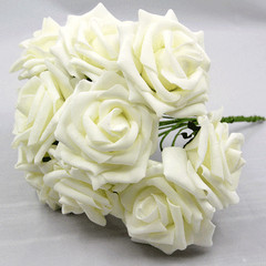 3.2″ 50pcs Artificial Flower Foam Rose Leaf Bridal Bouquet Party Decor B109
