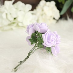 48 LAVENDER Mini Roses 4″ Foam ARTIFICIAL FLOWERS Stems Party Wedding DIY